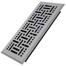 home intuition basketweave 2x14 inch decorative floor register vent with mesh cover trap light grey