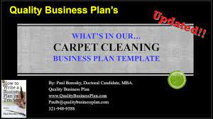 carpet cleaning business plan template