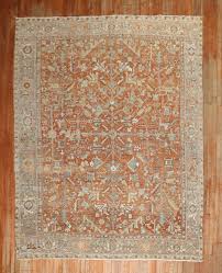 rustic antique persian heriz rug no