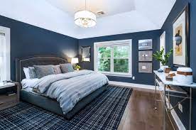 dark blue bedrooms