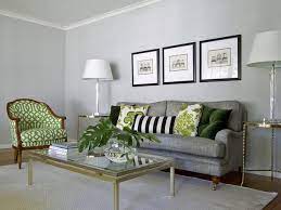 green living room decor gray