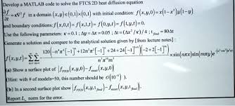 Ftcs 2d Heat Diffusion Equation