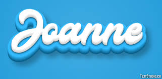 joanne text effect and logo design name