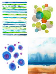 Simple Abstract Watercolor Painting For