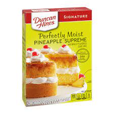 Pineapple Supreme Cake Mix Duncan Hines gambar png