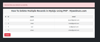 how to delete multiple records in mysql