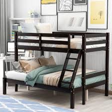 Espresso Twin Over Full Bunk Bed Daybed
