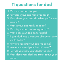 Absent fathers leave kids with 1,000s of questions. 10 Questions About Dad Planning With Kids