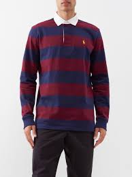 red striped cotton jersey rugby shirt
