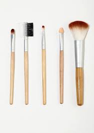 blush in wood makeup brushes set
