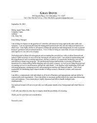 Cover Letter Example Cover Letter Example Controller