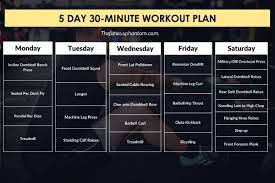 30 minute split workout 5x week with