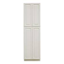 Lifeart Cabinetry Newport Ready To Assemble 30x90x24 In 4 Door Wall Pantry With Shelves In Classic White