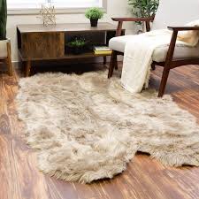 silky faux fur fluffy rug