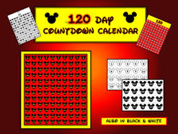 Countdown Calendar 100 120 Day Disney Mickey Theme