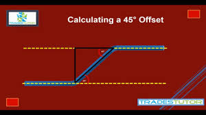 Calculating A 45 Degree Offset Piping System Youtube