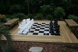 garden chess set 640mm king new