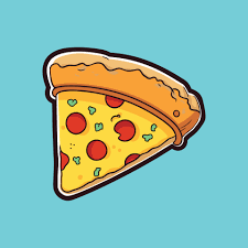 slice of pizza cartoon vector