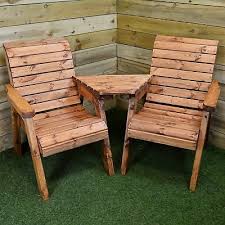 Chunky Rustic Wooden Garden Furniture