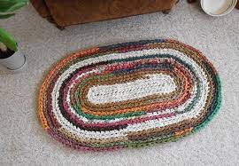 oval rag rug in fall colors 36 x 23