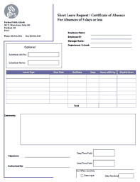 Leave Of Absence Request Form Template Barca Fontanacountryinn Com