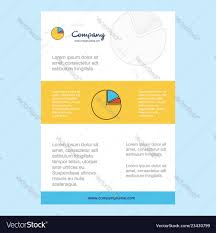 Template Layout For Pie Chart Comany Profile Vector Image On Vectorstock