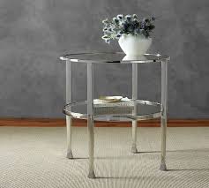 Tanner Round Glass End Table Pottery Barn