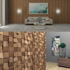 Natural Cube Design Teak Wood 3d Mosiac