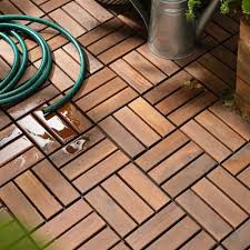 acacia wood interlocking deck tiles