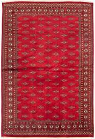 hand knotted finest peshawar bokhara red wool rug 6 7 x 9 6