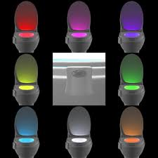 Bathroom Toilet Light Led Nightlight Body Motion Activated On Off Seat Sensor Lamp 8 Colors Pir Toilet Night Light Lamp