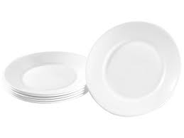 White Tempered Glass Tableware Dinner