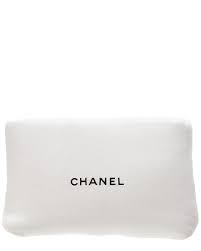 chanel white cosmetic pouch lyst