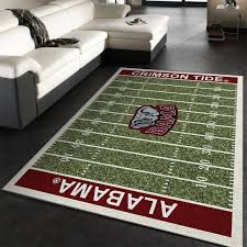 college alabama nfl team logo area rug