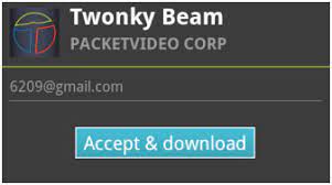 twonky beam app on your android device
