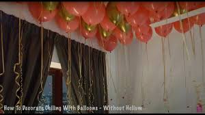 how to decorate ceiling with balloons
