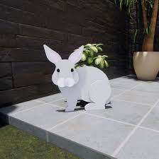 Planter Pattern Rabbit Garden Ornament