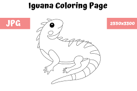 Coloring pages for kids iguanas coloring pages. Coloring Page For Kids Iguana Graphic By Mybeautifulfiles Creative Fabrica