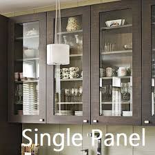 single panel glass cabinet door