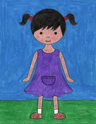 Find & download free graphic resources for sketch girl. How To Draw A Girl In A Dress Art Projects For Kids