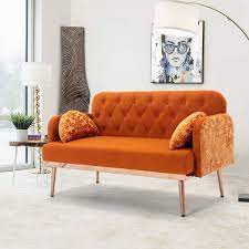 Orange Sofa For Accent Loveseat