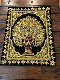 exotic handmade jeweled carpet rug wall