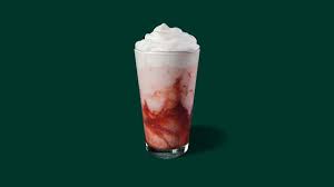 strawberry cream frappuccino at