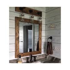 Brighten up your bathroom or add an accent piece above the bookshelf with this modern vanity mirror. Dark Walnut Farmhouse Mirror Country Framed Mirror Wood Etsy