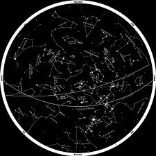 Northern Hemisphere Winter Constellation Map Night Sky Map