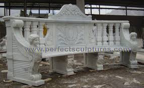 Antique Stone Marble Chair For Garden