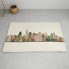 boston city skyline rug by bri buckley