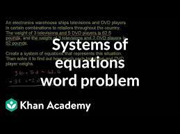 Systems Of Equations Word Problems