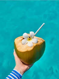with coconut water