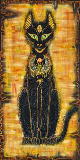 Cats also featured heavily in egyptians' religion. Egyptian Cat Goddess Bastet Dot Painting Painting By Olesea Arts Artmajeur